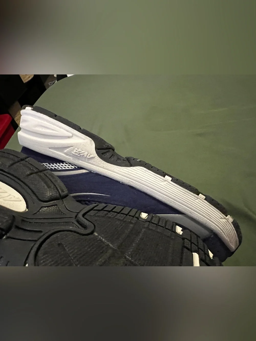 Kids Navy Blue Athletic Sneakers with Hook-and-Loop Velcro Strap Size 12